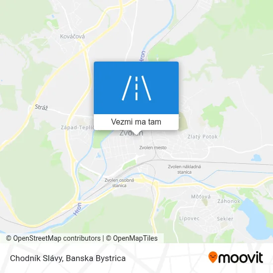 Chodník Slávy mapa
