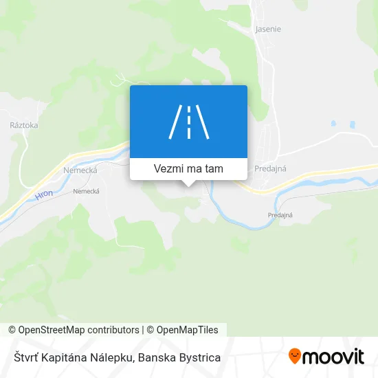Štvrť Kapitána Nálepku mapa