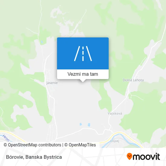 Bórovie mapa
