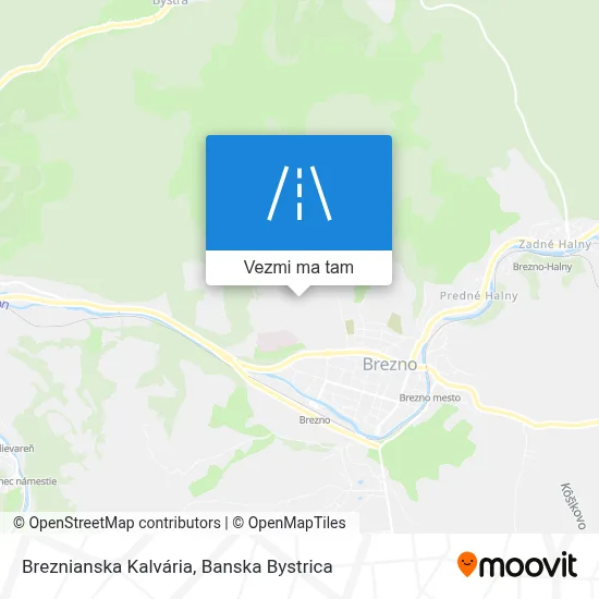 Breznianska Kalvária mapa