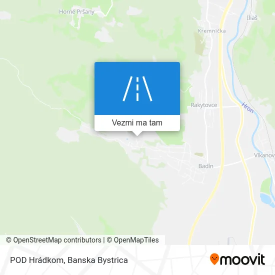 POD Hrádkom mapa