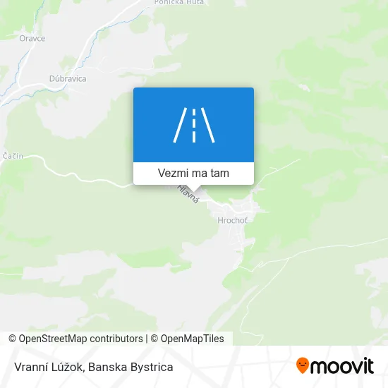 Vranní Lúžok mapa