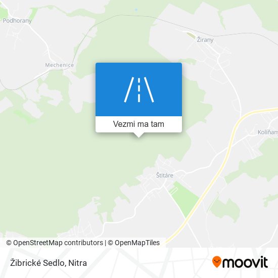 Žibrické Sedlo mapa