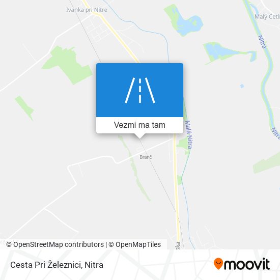 Cesta Pri Železnici mapa