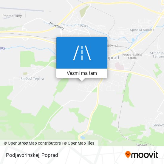 Podjavorinskej mapa