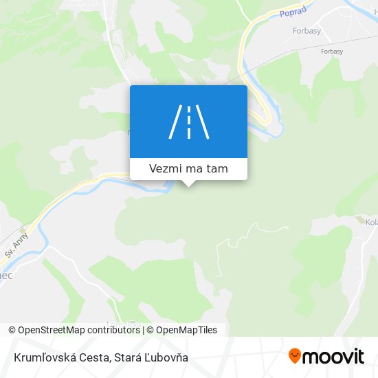 Krumľovská Cesta mapa