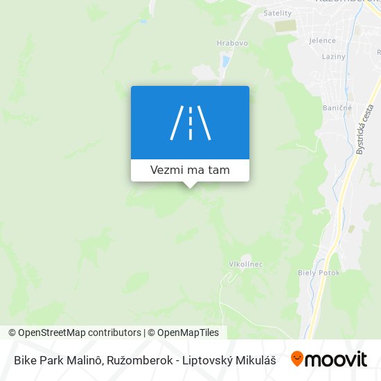 Bike Park Malinô mapa