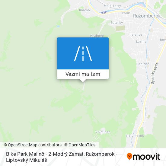 Bike Park Malinô - 2-Modrý Zamat mapa