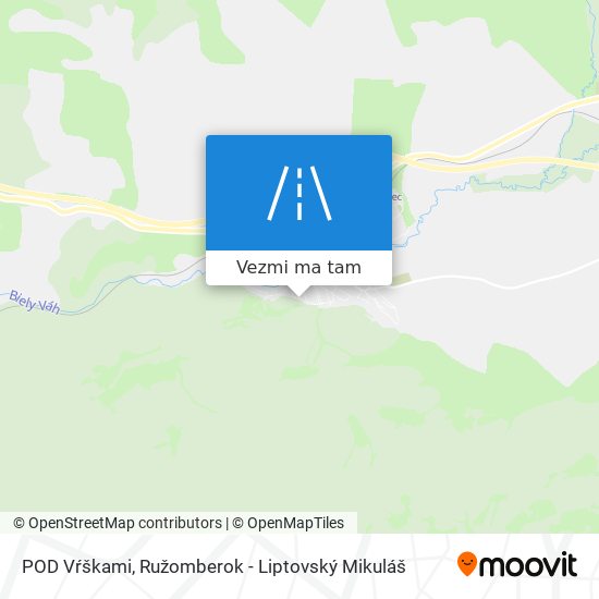 POD Vŕškami mapa