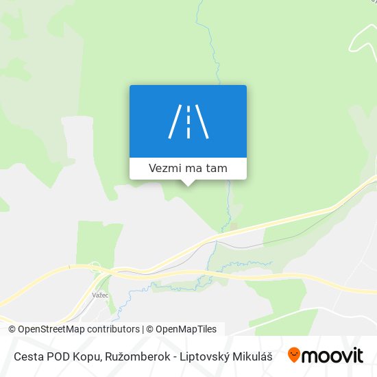 Cesta POD Kopu mapa