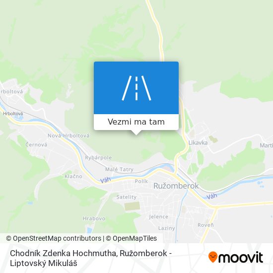 Chodník Zdenka Hochmutha mapa