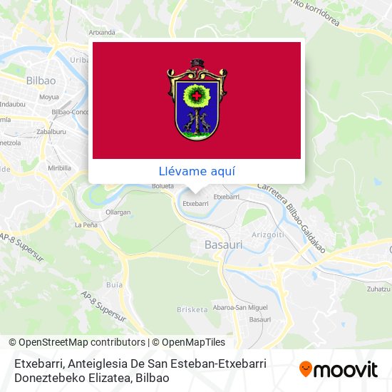 Mapa Etxebarri, Anteiglesia De San Esteban-Etxebarri Doneztebeko Elizatea