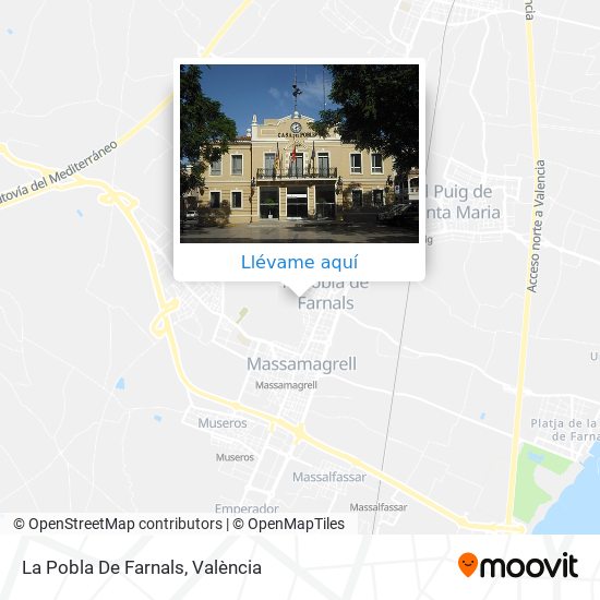 Mapa La Pobla De Farnals