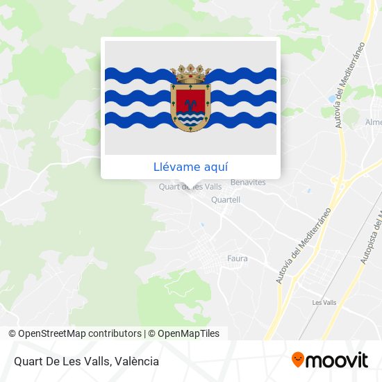 Mapa Quart De Les Valls