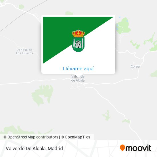 Mapa Valverde De Alcalá