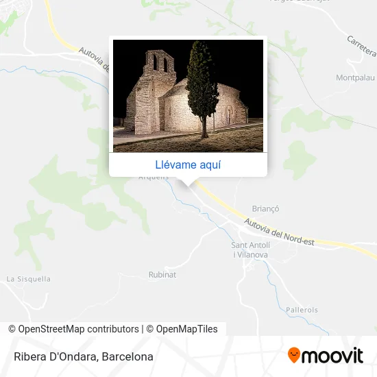 Mapa Ribera D'Ondara
