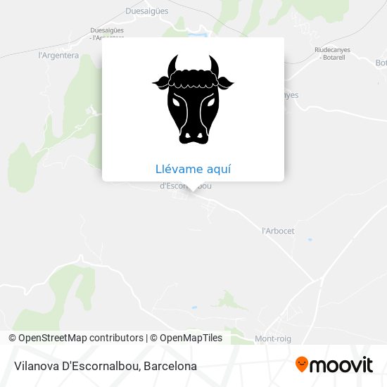 Mapa Vilanova D'Escornalbou