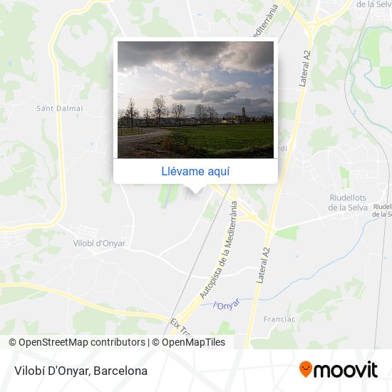 Mapa Vilobí D'Onyar