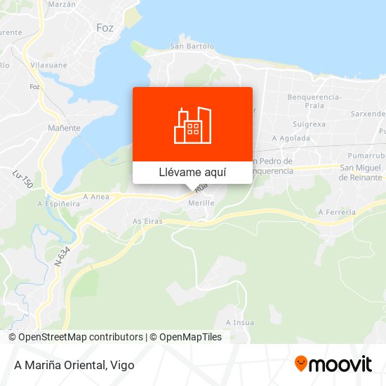 Mapa A Mariña Oriental