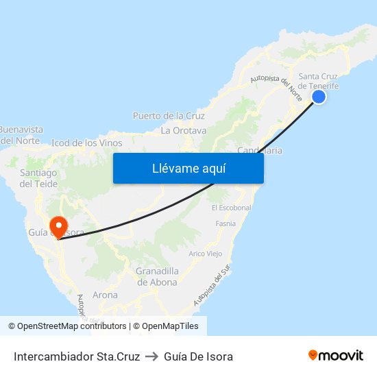 Intercambiador Sta.Cruz to Guía De Isora map