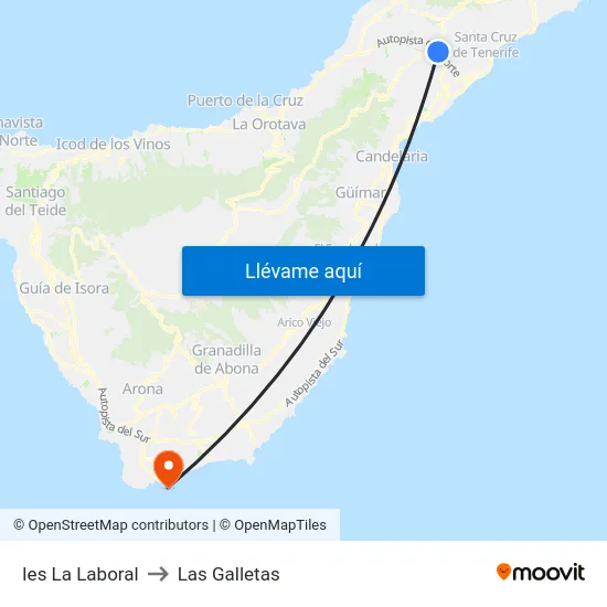 Ies La Laboral to Las Galletas map