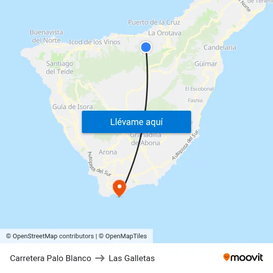 Carretera Palo Blanco to Las Galletas map
