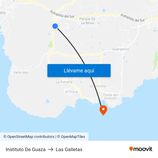 Instituto De Guaza to Las Galletas map