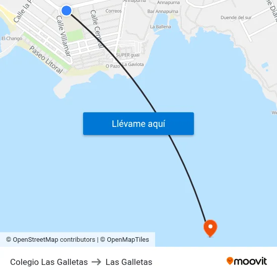 Colegio Las Galletas to Las Galletas map