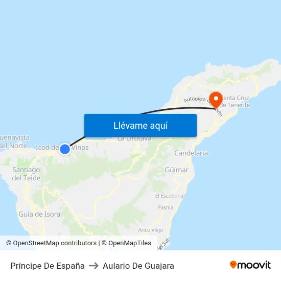 Príncipe De España to Aulario De Guajara map