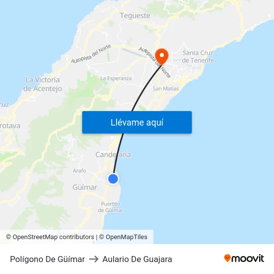 Polígono De Güímar to Aulario De Guajara map