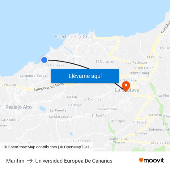 Maritim to Universidad Europea De Canarias map