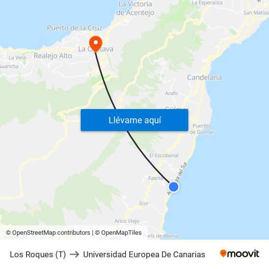Los Roques (T) to Universidad Europea De Canarias map
