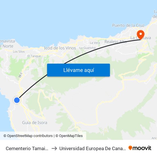 Cementerio Tamaimo to Universidad Europea De Canarias map