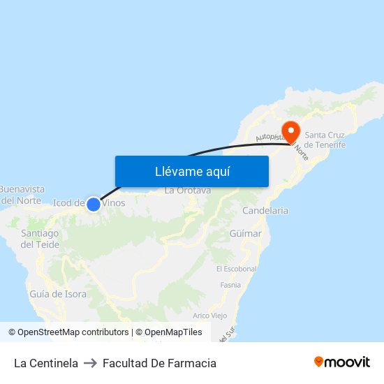 La Centinela to Facultad De Farmacia map
