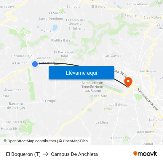 El Boquerón (T) to Campus De Anchieta map