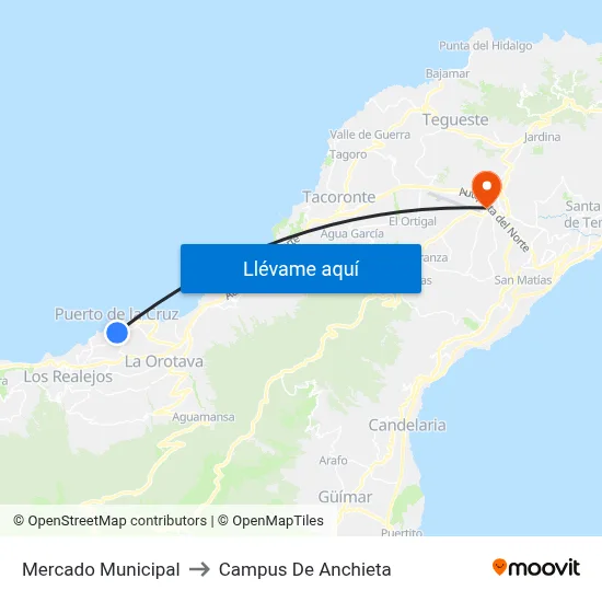 Mercado Municipal to Campus De Anchieta map