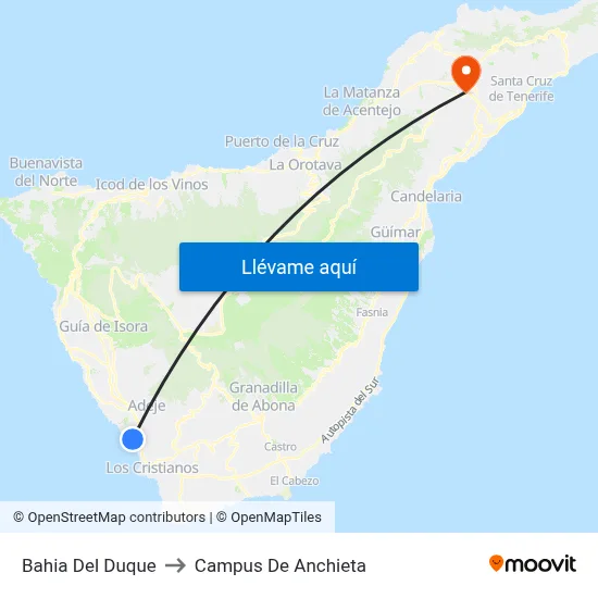 Bahia Del Duque to Campus De Anchieta map
