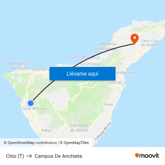Chio (T) to Campus De Anchieta map
