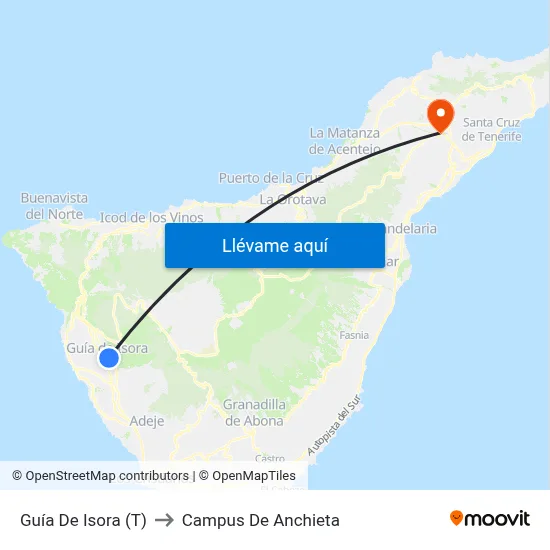 Guía De Isora (T) to Campus De Anchieta map