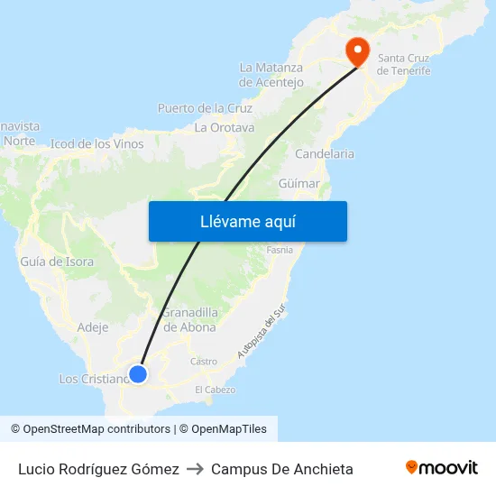 Lucio Rodríguez Gómez to Campus De Anchieta map