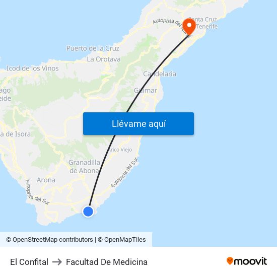 El Confital to Facultad De Medicina map