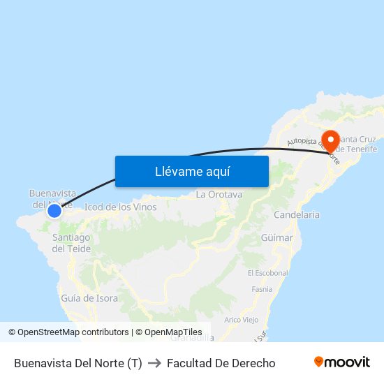 Buenavista Del Norte (T) to Facultad De Derecho map