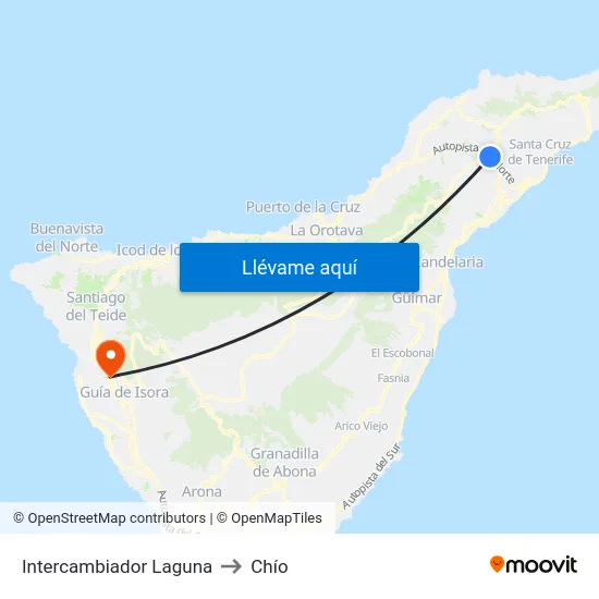 Intercambiador Laguna to Chío map