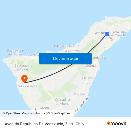 Avenida Republica De Venezuela, 2 to Chío map