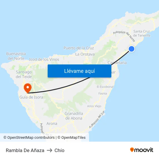 Rambla De Añaza to Chío map