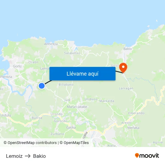 Lemoiz to Bakio map