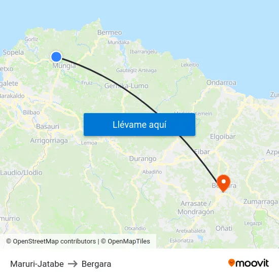 Maruri-Jatabe to Bergara map