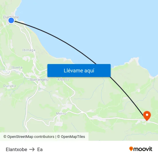 Elantxobe to Ea map