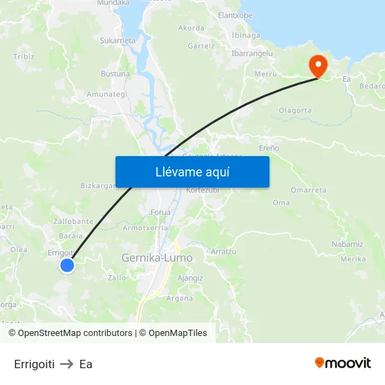 Errigoiti to Ea map