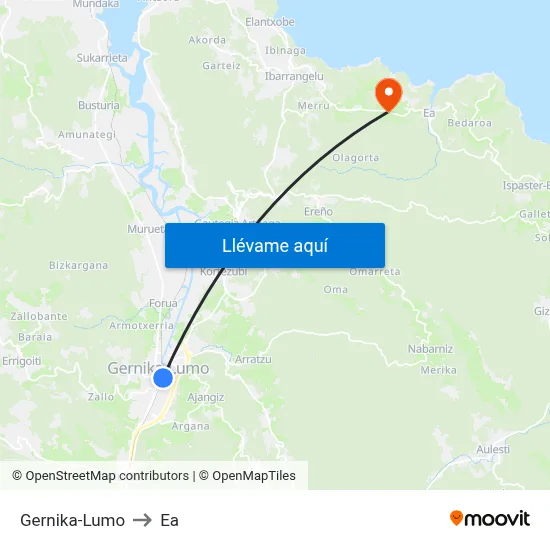 Gernika-Lumo to Ea map